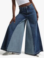 Pantalones de Mujer, Corte Bootcut, Cintura Media, Lavado Medio, Dos Tonos, Logotipo Personalizado, Transpirables y Ecológicos, Nueva Colección 2025