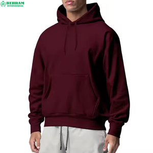 400 GSM Unisex Fleece 100% Cotton Heavyweight High Quality Eco-Friendly Sweatshirts Drop Shoulder Pullover <b>Men's</b> <b>Hoodies</b> - Product Image 2