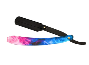 IMANS ENTERPRISES Maquinilla de Afeitar Profesional de Acero Inoxidable de Una Sola Hoja Plegable para Hombre, Mango de Plástico Rojo, Grado A+ - Product Image 4