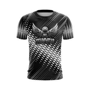Camisetas tecnológicas de algodón 100% para hombre, Camiseta holgada de manga corta con cuello redondo, camiseta bordada con estampado personalizado alto para hombre - Product Image 1