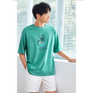 T-shirts manches courtes en jersey 100% coton léger pour hommes T-shirts décontractés de haute qualité pour hommes - Product Image 1