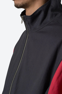 Veste de survêtement coupe-vent pour homme, à blocs de couleur, manches longues, fermeture éclair, col montant sportif, en polyester, pour l'automne - Product Image 5