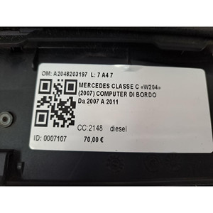ДИСПЛЕЙ MERCEDES Classe C Berlina W204 A2048203197 (07>) - Product Image 5