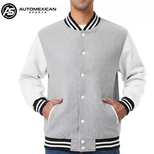 Chaqueta estilo Letterman para hombre, tela suave, informal, perfecta para correr, viajar y el gimnasio, chaqueta de invierno. - Product Image 1