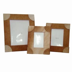 Handmade Wooden Leather Rectangular <b>Picture</b> <b>Frame</b> Set of 3 Wholesale <b>Gallery</b> Edging with Aesthetic Colourful Design Photo <b>Frame</b> - Product Image 1