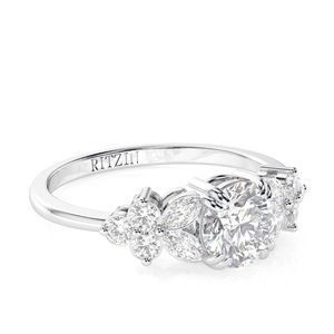 3.00CT Round Cut Cluster Style Engagement <b>Ring</b> for Women - Product Image 3