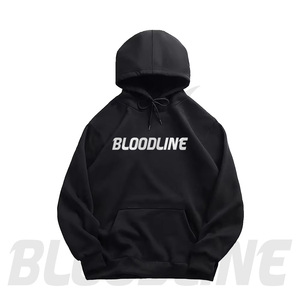 เสื้อฮู้ด BLOODLINE สีชมพู ยูนิเซ็กส์  โลโก้ด้านหน้า ผ้ากันยับ แห้งเร็ว ระบายอากาศได้ดี ผ้าฝ้ายฟลีซ 100% ทรงปกติ สไตล์ฮิปฮอป - Product Image 1