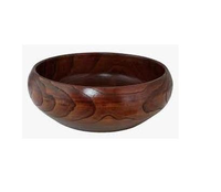 Natuurhouten ecologische gepolijste doos met gladde afwerking voor fruit, salades en veelzijdig gebruik in de keuken. Saniya Handicrafts Boeddhisme.