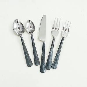 Rustic Forged Tapered Handle Stainless Steel Handmade Cutlery <b>Set</b> for Wedding Hotel Restaurant <b>Party</b> Decoration - Product Image 1