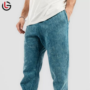 2025 pantalones transpirables lavados con ácido para correr, pantalones de chándal para hombre, pantalones gruesos de algodón para la calle a la venta - Product Image 6