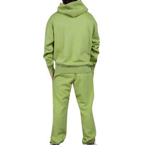 Top tendance hommes 100% coton surdimensionné survêtement couleur unie respirant hiver chaud survêtement - Product Image 2