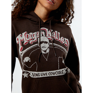 Sudadera con capucha recortada para mujer con impresión de logotipo personalizado Sudaderas con capucha sólidas de último diseño para el servicio OEM de invierno - Product Image 4