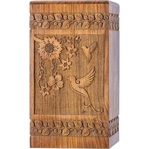 Urnes funéraires en bois au design unique pour adultes Urnes funéraires en bois Fournitures funéraires de taille personnalisée d'Inde - Product Image 3