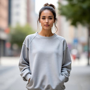 เสื้อสเวตเตอร์พิมพ์ลายซับลิเมชันสำหรับผู้หญิงเสื้อโอเวอร์ไซส์ทรงหลวมพิมพ์ลายซับลิเมชันสำหรับผู้หญิง - Product Image 2