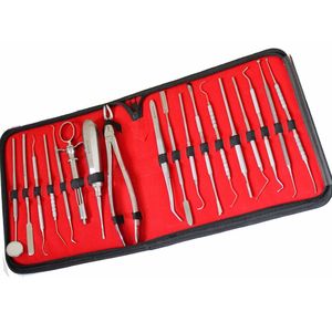 Kit de collège dentaire professionnel 20 pièces ensemble d'instruments chirurgicaux manuels en acier inoxydable réutilisables poignée ergonomique certifiée CE - Product Image 6