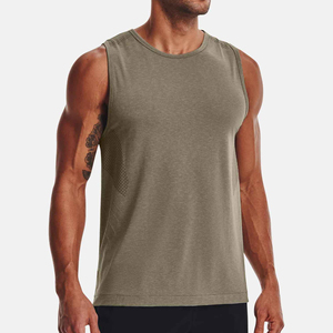Nuevo diseño de ropa activa, camiseta sin mangas de ajuste Regular para gimnasio para hombres, ropa de verano al mejor precio, camiseta sin mangas de secado rápido antipilling para hombres - Product Image 3