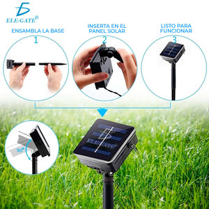 20 LED RGB Solar <b>Garden</b> Lights Durable Glass Body Outdoor <b>String</b> Lamps - Product Image 2