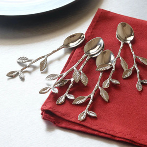 Juego de cubiertos florales para servir, decoración de mesa de acero inoxidable, utensilios de cocina para el hogar, juego de cubiertos para uso en restaurante y boda - Product Image 2