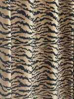 Rideau en velours beige marron style vintage, imprimé tigre, personnalisable, décoration bohème. Le velours de coton de haute qualité est vraiment luxueux.
