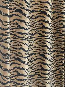 Vintage Style Beige Brown Velvet Curtain Tiger Print Can Be Customize Boho Decor High quality cotton velvet is truly luxurious - Product Image 3
