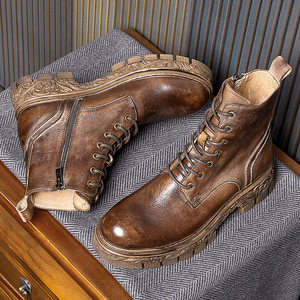 New High Quality Genuine Leather Men's <b>Slip</b> <b>On</b> Oxford <b>Shoes</b> Thick Soled <b>Waterproof</b> Lightweight Smooth Finish Casual Formal <b>Shoes</b> - Product Image 3