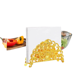 Porte-serviettes en fonte d'aluminium avec finition dorée Parfait pour la maison et les ustensiles de cuisine Accessoire de table Article d'ustensiles de cuisine - Product Image 1