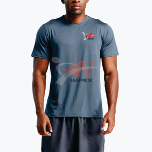 High Quality Custom Men T-<b>Shirt</b> Summer Polyester Cotton Flexible With Personalized Logo Print - Product Image 2