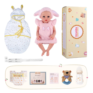 Muñeca Bebé <span class=keywords><strong>Reborn</strong></span> Realista de 12 Pulgadas Babeside Phoebe, Cuerpo Completo de Silicona Platino, <span class=keywords><strong>Ojos</strong></span> <span class=keywords><strong>Abiertos</strong></span>, Niña - Product Image 4
