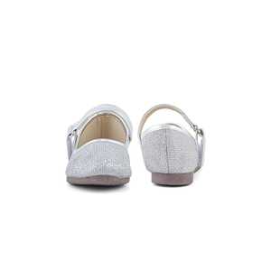 Zapatos de tacón para niñas Silver Fancy Flats KD2309 - Product Image 2