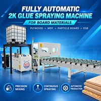Machine de pulvérisation de colle haute précision 2K pour la production de panneaux de contreplaqué, MDF, OSB, panneaux de particules et applications de stratification du bois