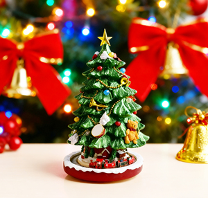 Venta caliente resina <span class=keywords><strong>pueblo</strong></span> árbol tren carillón <span class=keywords><strong>con</strong></span> luces musicales y <span class=keywords><strong>movimiento</strong></span> Navidad Shiningtree adornos para el hogar - Product Image 5