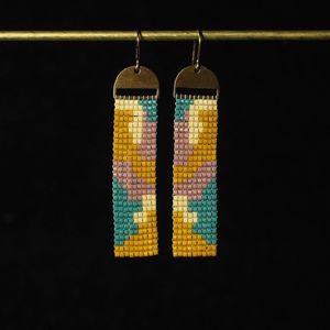 2024 tendance Premium qualité modèle Desgin verre perle à la main mode boucles d'oreilles pour femmes et filles par HF artisanat - Product Image 2