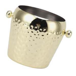 Cubo de hielo de doble pared con diseño martillado de estilo moderno, tapa interior, mango lateral, Cubo de sujeción de champán, accesorios para barra - Product Image 1