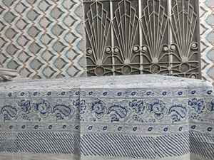 Nappe en coton à imprimé floral indien fait à la main Couverture de salle à manger décorative - Product Image 4