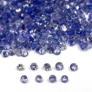 Perles de pierres précieuses à facettes de taille ronde de tanzanite de 2.20mm pour la fabrication de bijoux pierre de tanzanite naturelle en vrac calibrée du grossiste - Product Image 1