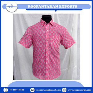 Camisa de Hombre de Diseño Indio, Estampada a Mano, 100% Algodón Cambray, Transpirable, Ecológica, con Estampado de Rayas, para la Temporada de Primavera - Product Image 2