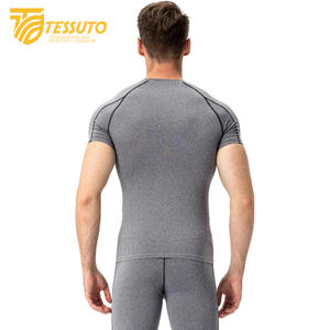 Vêtements de jogging hommes Gym Sports été à manches courtes Compression T-Shirt vêtements de course Yoga Fitness serré haut actif pour hommes - Product Image 2
