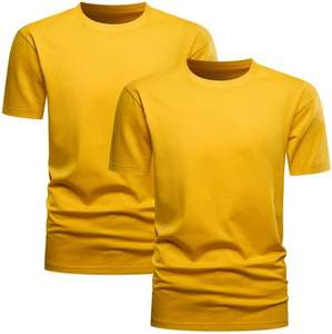 Ringer T-shirt en polyester tricoté pour homme-Coupe confortable et décontractée avec tissu respirant et poche élégante pour femme moderne - Product Image 1