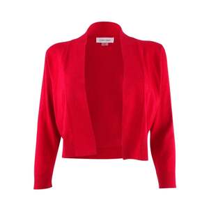 Cardigan Casual da Donna Calvin Klein, Rosso Lungo in Lana e Acrilico con Motivo Stampato, Taglia Piccola per Autunno e Inverno - Product Image 2