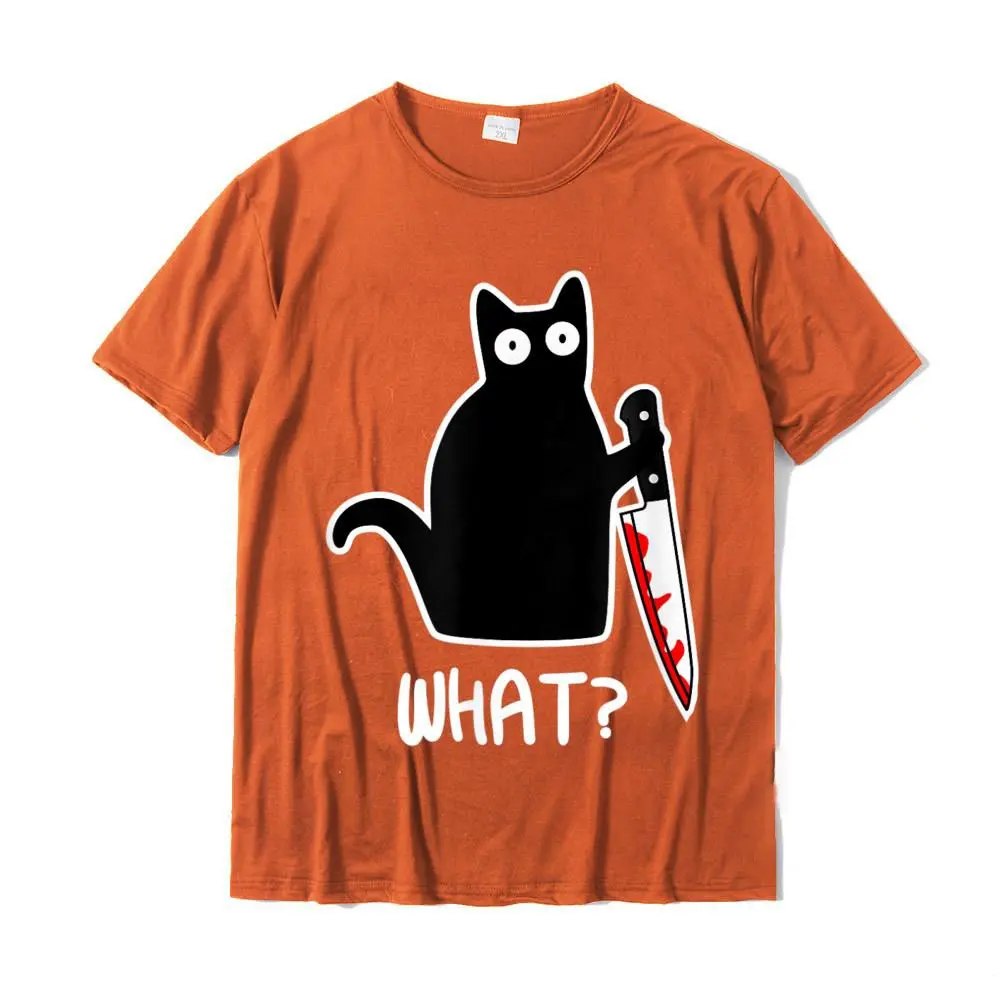 Factory Direct Breathable Short Sleeve Round Neck Funny Murder Cat Gift T-Shirt Casual For Men Fashionable Cotton Normal Top