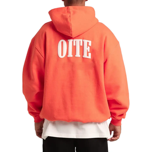 Vente en gros 3D Puff Print Sweat-shirt à capuche lourd pour hommes surdimensionné pleine fermeture éclair col zippé sweats à capuche à col zippé - Product Image 1