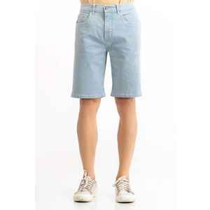 Shorts Cortos Azul Claro de Cintura Media Talla XXS MN-SHT-SS23-001 C, Cómodos Shorts de Algodón y Poliéster Tejido con Cordón Ajustable y Logotipo Sólido Personalizado - Product Image 3