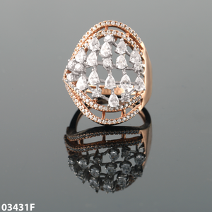 D'VINS JEWELS 18K Rose Gold Lab Grown Diamond Ring Round Brilliant Cut 2-5g Women's Engagement Wedding Jewelry - Product Image 6