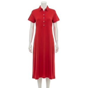 Robe décontractée à manches courtes en polyester et coton, tissu doux et respirant, légère, confortable à porter, tenues quotidiennes, vêtements de mode - Product Image 1