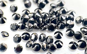 Moissanita de corte brillante redondo, VVS, puro, redondo, calidad AAA, negro, 1mm - Product Image 4