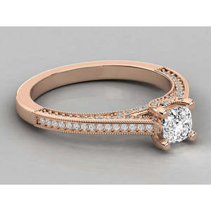 Bague solitaire en or 10 carats pour femmes, diamant cultivé en laboratoire - Product Image 2