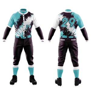 Ensembles d'uniformes de baseball unisexes sublimés sur mesure, 100% polyester respirant, entièrement personnalisables, couleurs et logos d'équipe, maillots de sport - Product Image 1