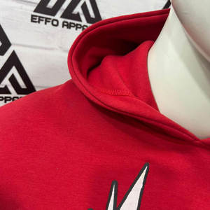 Sweat à capuche en polaire bleu de haute qualité, design imprimé en relief personnalisé avec un design délavé personnalisé, sweats à capuche pour hommes - Product Image 4