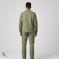 Conjunto de Ropa Exterior para Hombre de Alta Calidad, 100% Algodón Ripstop, Estilo Trabajo de Invierno, Diseño Sólido, Suave, Duradero y Transpirable