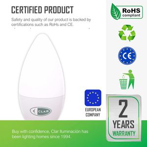 Clar-e14 dẫn bóng nến 6W 8W, vít nhỏ cơ sở, trang trí tiết kiệm năng lượng đèn cho sử dụng trong nhà - Product Image 3